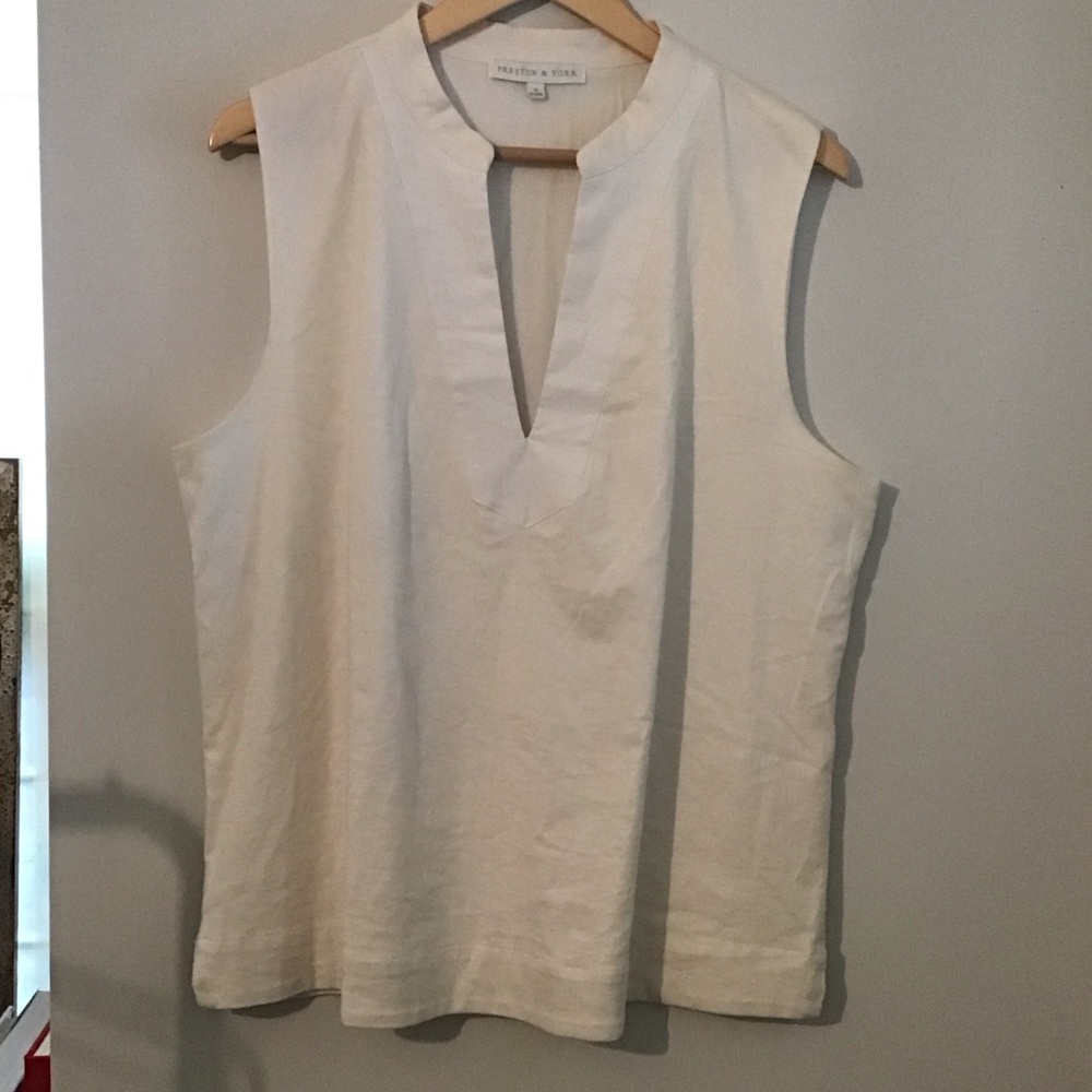 Preston & York Ivory V-Neck Blouse